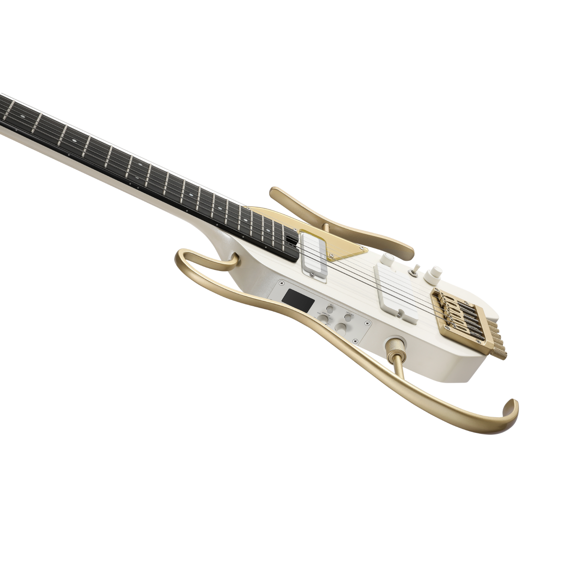 Donner HUSH™ X PRO Multi-Effekt-E-Gitarre-Weiß-Gold##
