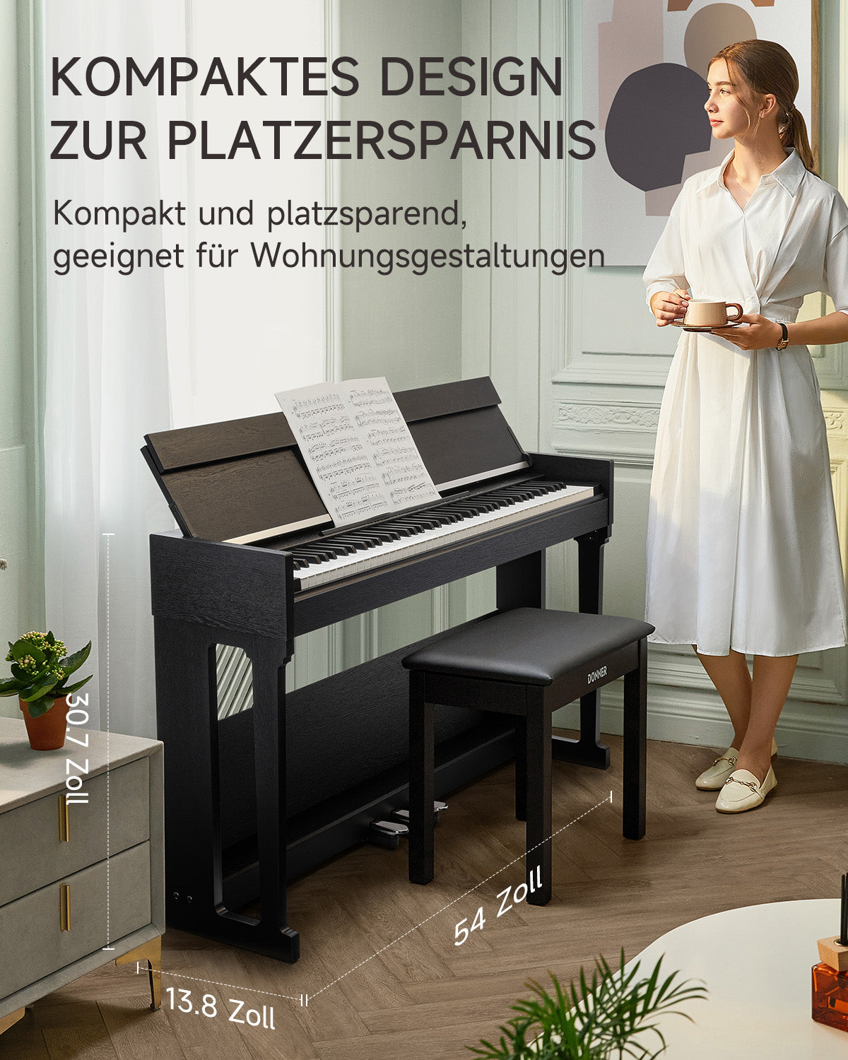 Donner DDP-90 PRO Voll Gewichtetes Digitalpiano für Zuhause