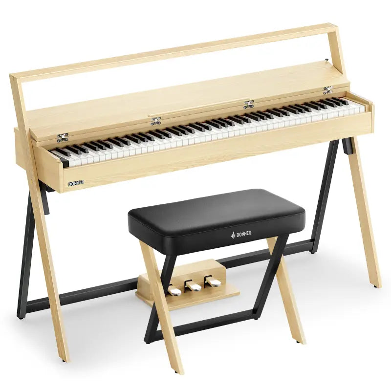 DONNER OURA™ R300 88-Tasten-Digitalpiano für zu Hause-Helle Holzfarbe##