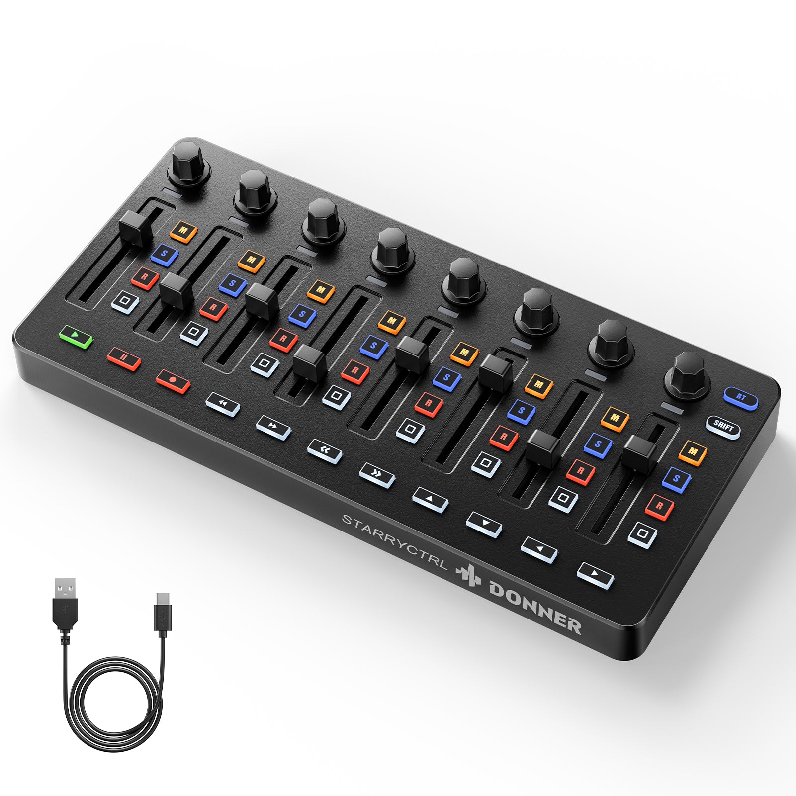 Donner Starrycrtl MIDI-Controller Schwarz