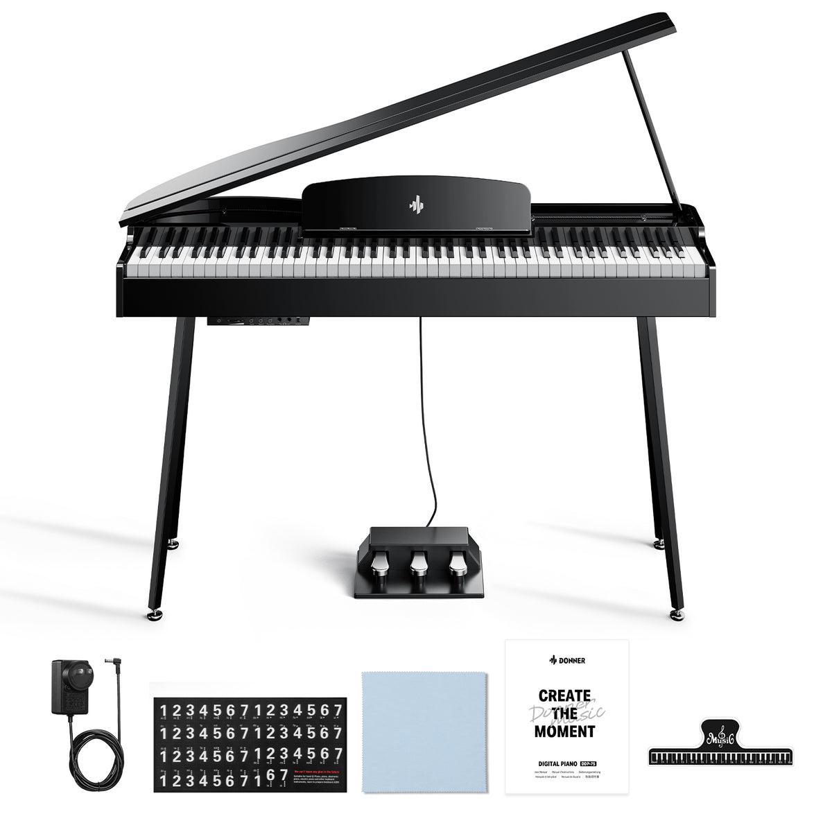 Donner DGP-100 Leichtes Digitalpiano im Flügel-Design