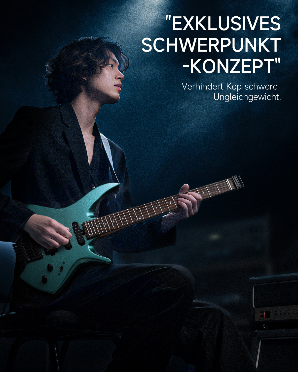 Donner HLX-500 Headless E-Gitarre-Sherwood Green##