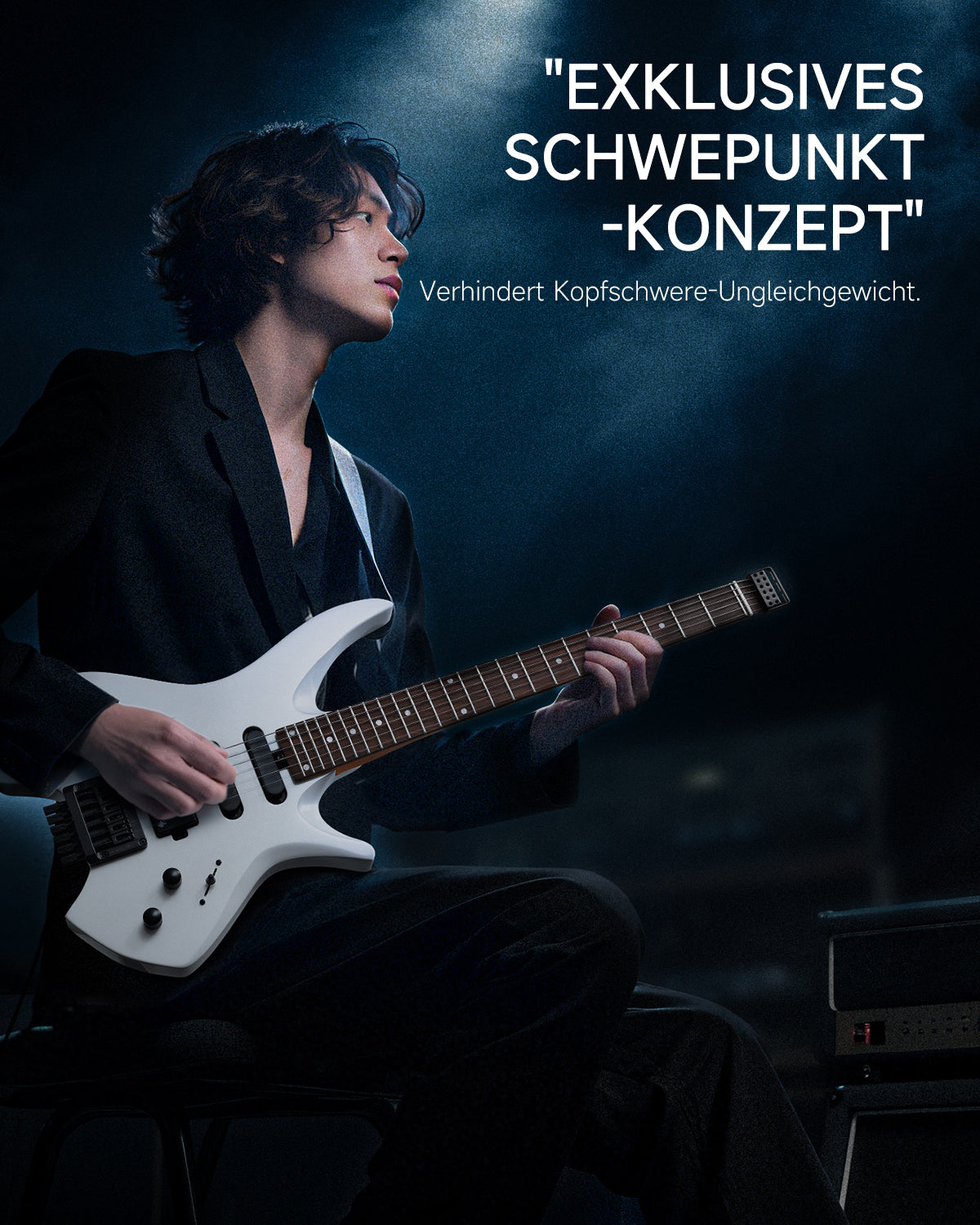 Donner NHL-500 Headless E-Gitarre-Weiß##