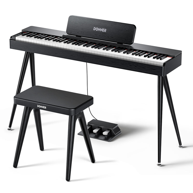 Donner OURA™ S100 88-Tasten-Digitalpiano für den Heimgebrauch, schwarze Eichenmaserung