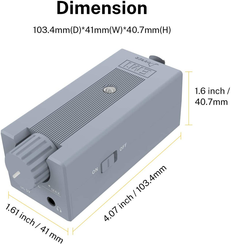 Donner Wiederaufladbarer tragbarer persönlicher In-Ear-Monitorverstärker Analoger Kopfhörerverstärker