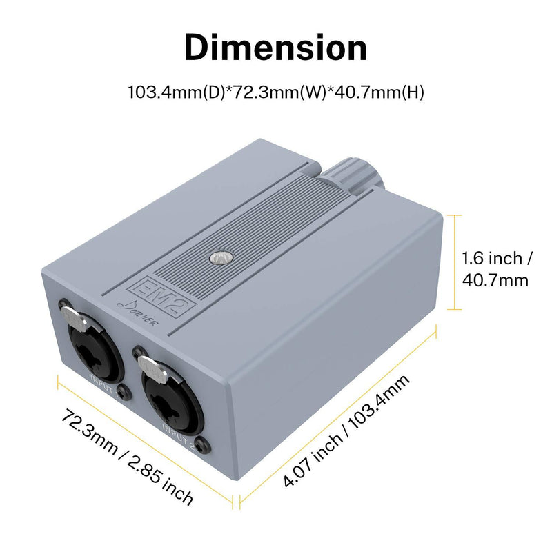 Donner Wiederaufladbarer tragbarer persönlicher In-Ear-Monitorverstärker Analoger Kopfhörerverstärker