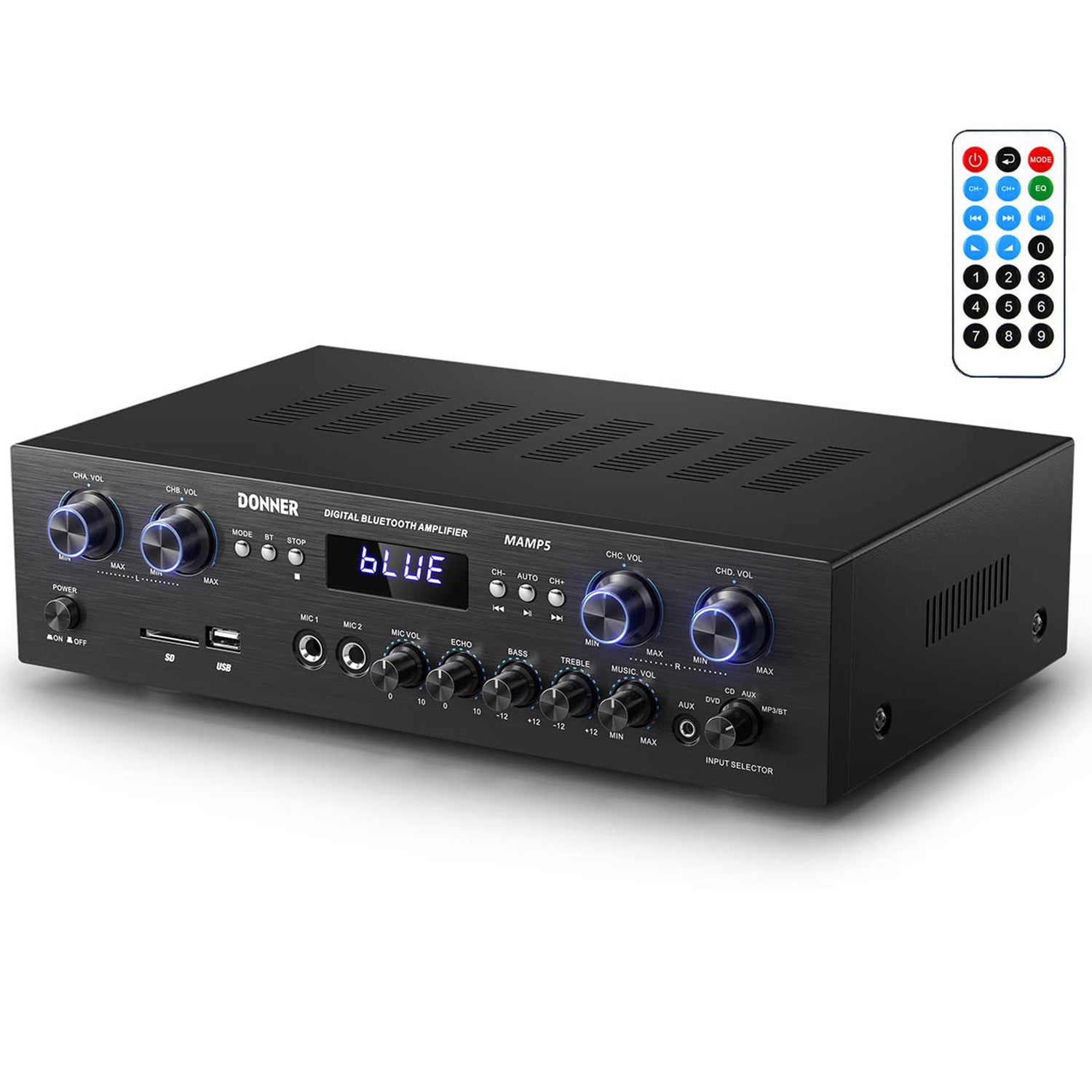 Donner MAMP5 Audio Leistungsverstärker Bluetooth 440W Wireless Desktop Audio Verstärker