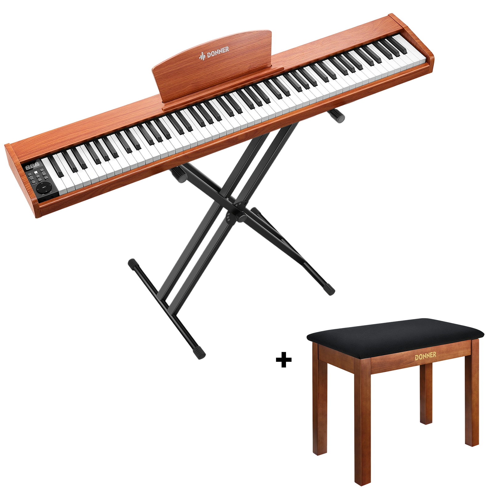 Donner DEP-1S Tastatur im Holzstil Digitalpiano-Naturholzfarbe【Neue Version】##