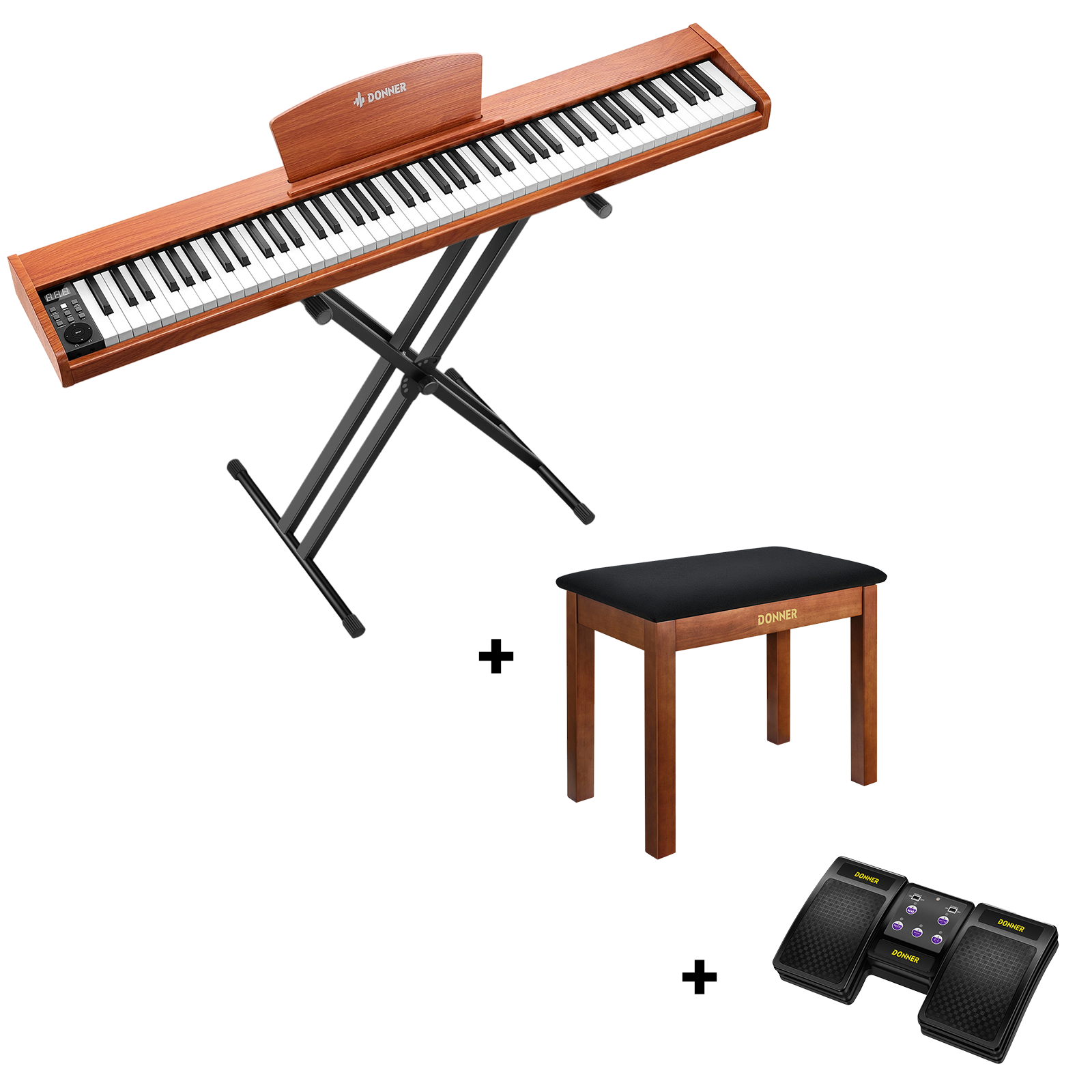 Donner DEP-1S Tastatur im Holzstil Digitalpiano-Naturholzfarbe【Neue Version】##