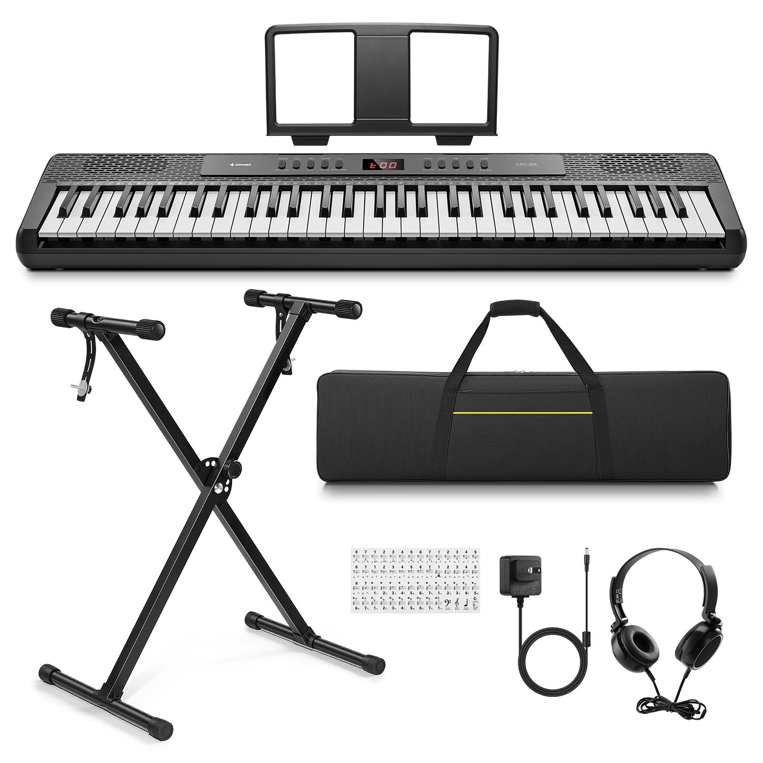 Donner DEK-60 Elektronisches Keyboard mit 61 Tasten
