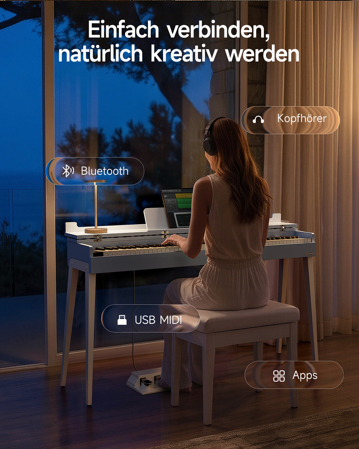 Donner OURA™ S200 Digitalpiano mit 88 Tasten