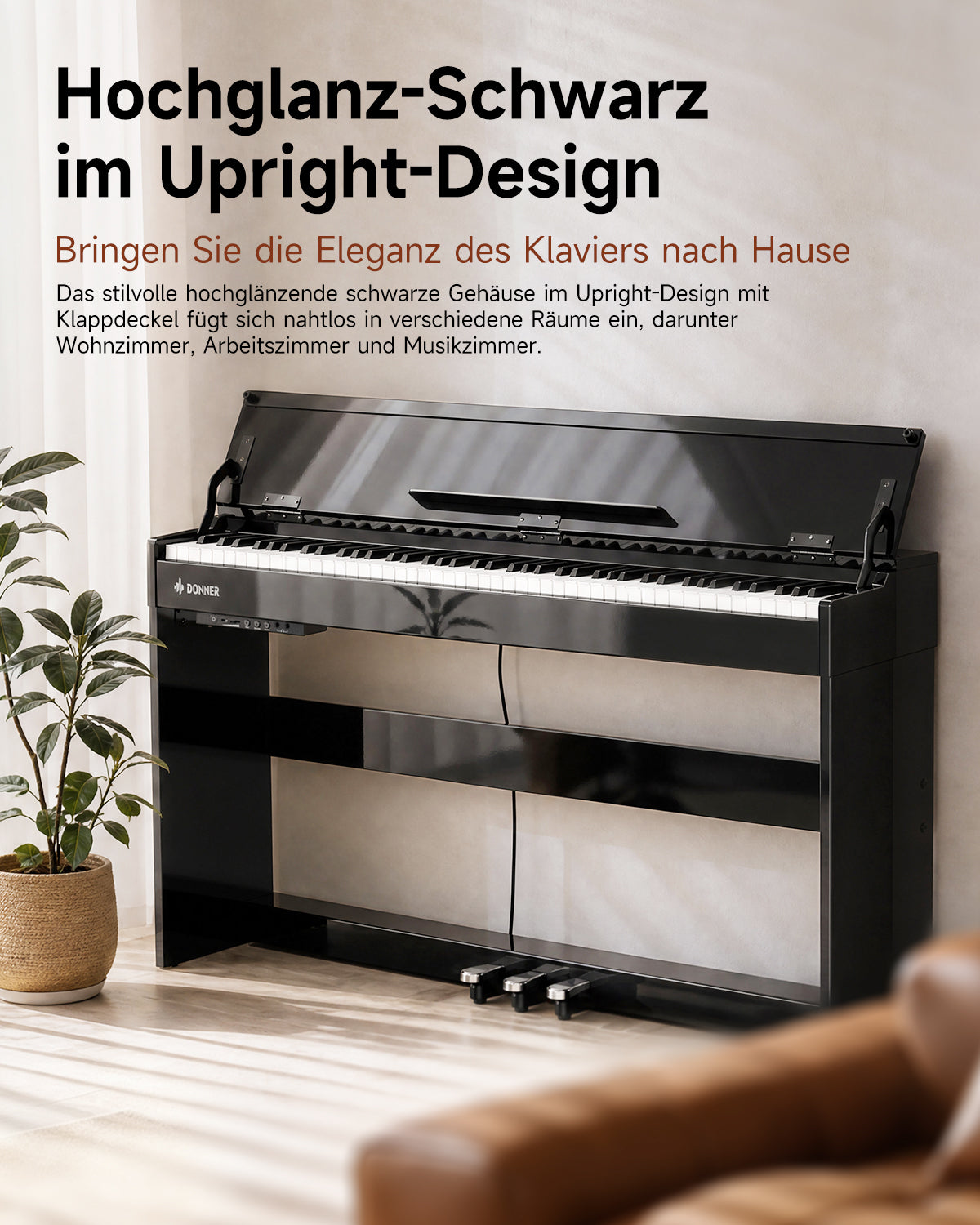 Donner DDP-75 Modernes Digitalpiano in Hochglanz