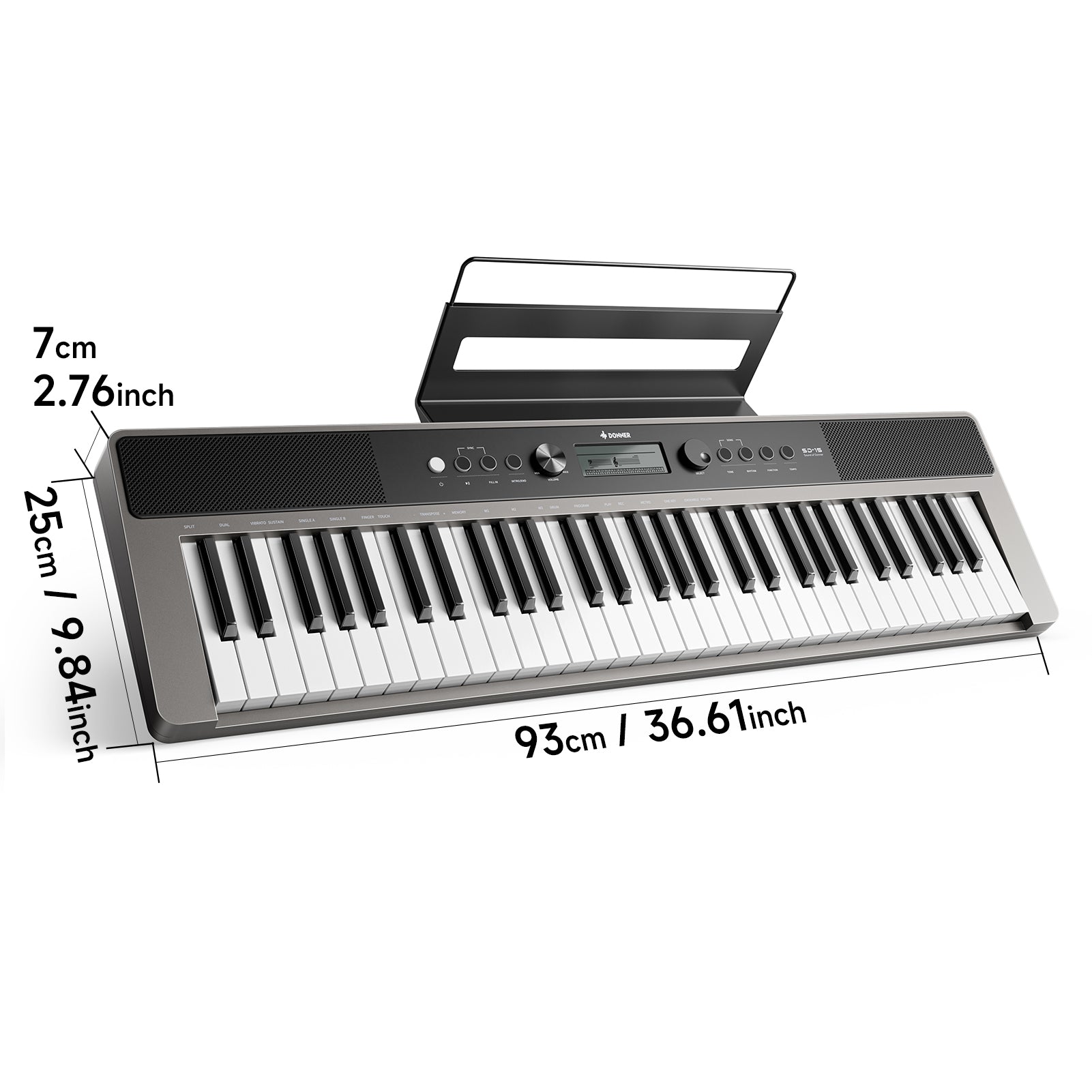 Donner SD-15 Elektronisches Keyboard mit 61 Tasten-Kombination##