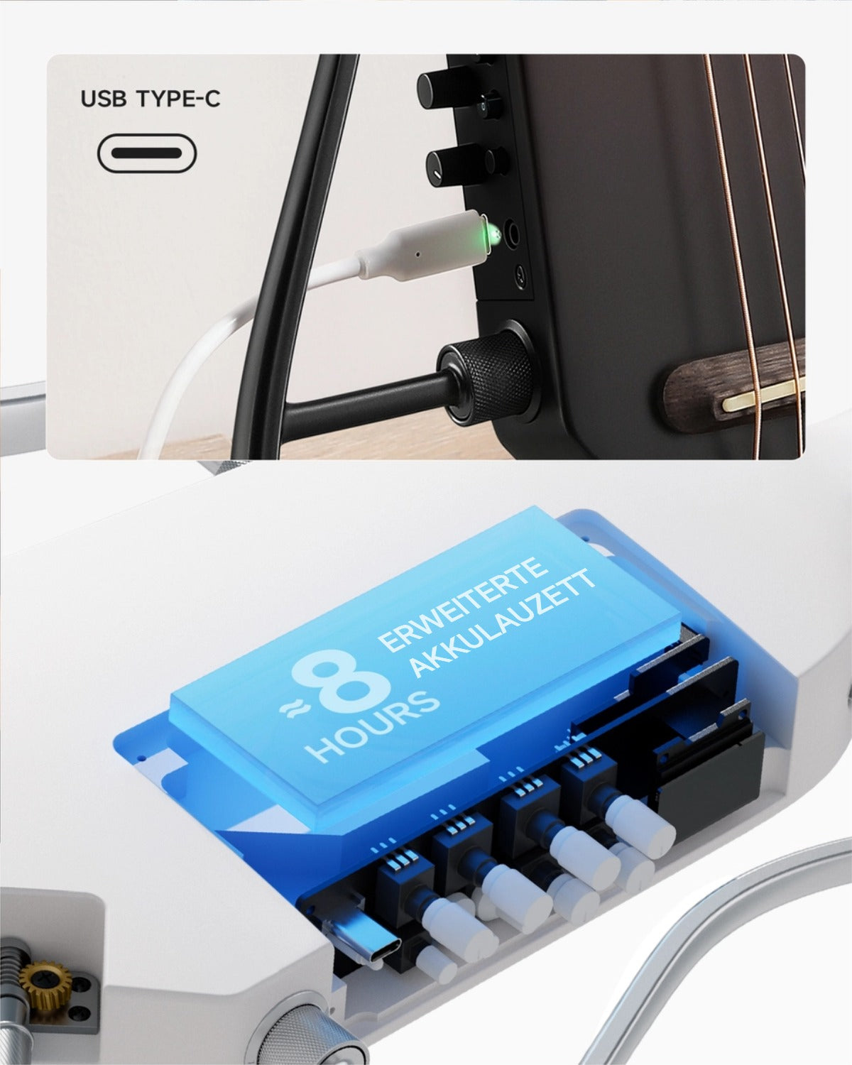 Donner HUSH™ I PRO Reisegitarre-Maillard-Braun Farbverlauf##