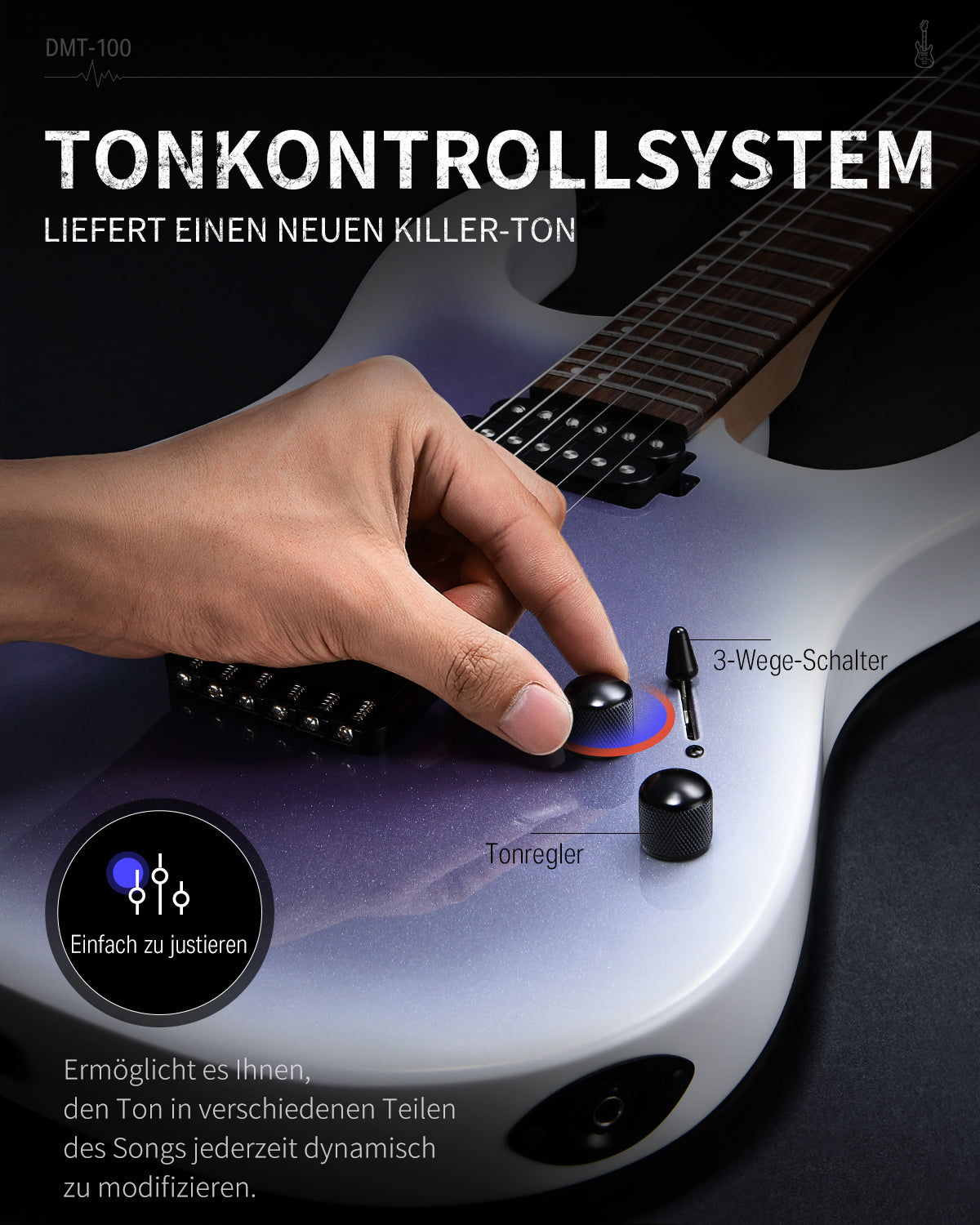 Donner DMT-100 E-Gitarre Metall