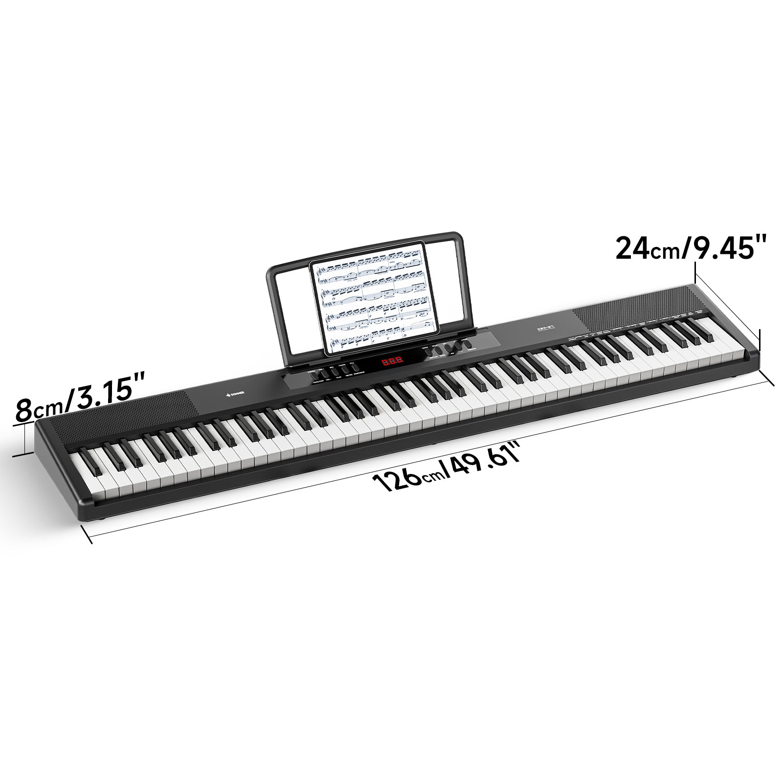 Donner DEP-07 Tragbares Digitalpiano mit 88 halbgewichteten Tasten