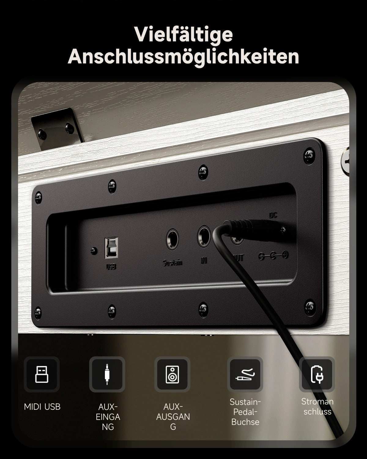 Donner OURA™ S100 Haushalts-Digital Piano-Weiß##