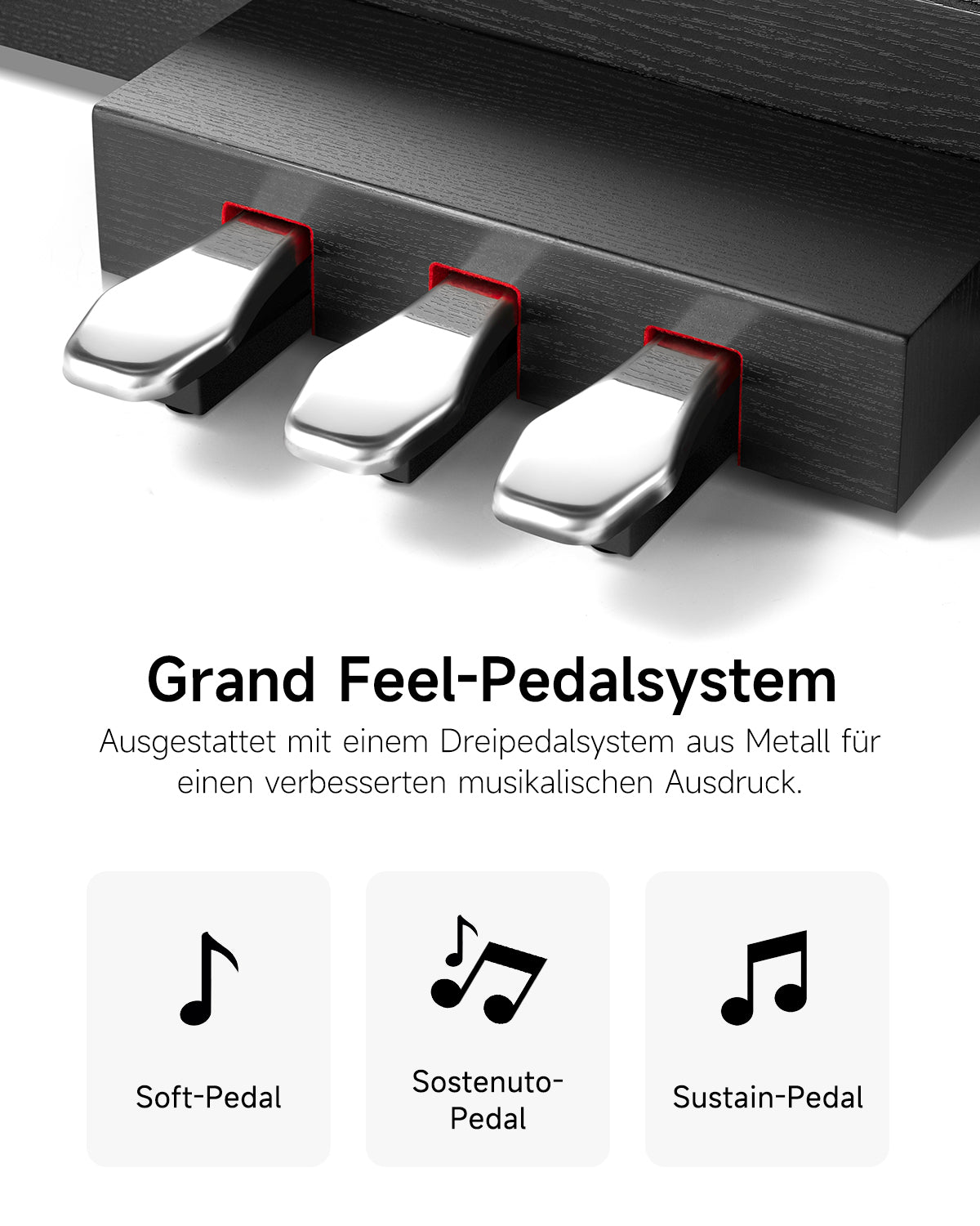 keyboard pedal anschluss DDP-200 PRO 88 Tasten Hammertastatur gewichtetes Digitalpiano -Donner