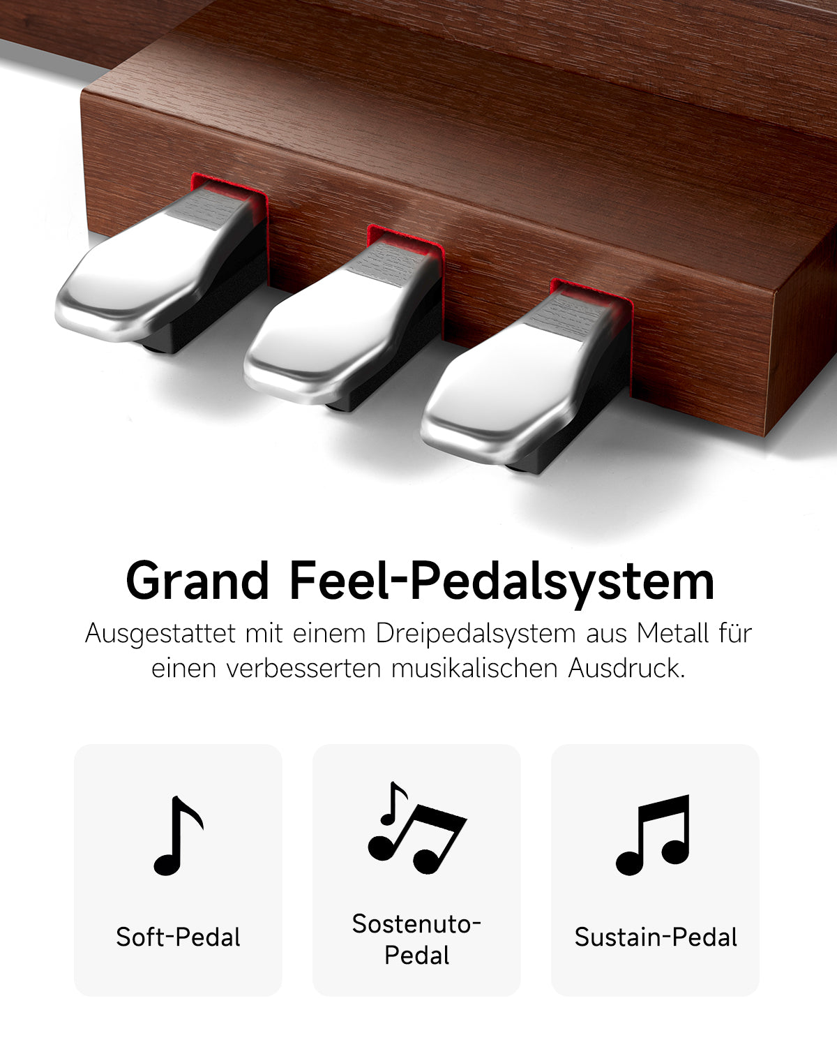 Donner DDP-200 PRO Digital Piano mit Touchscreen-Dunkelbraun##