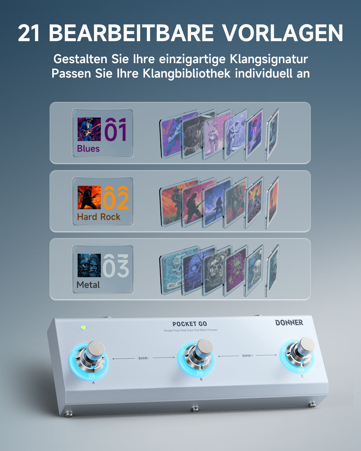 Donner Pocket Go Multieffekt-Prozessorpedal