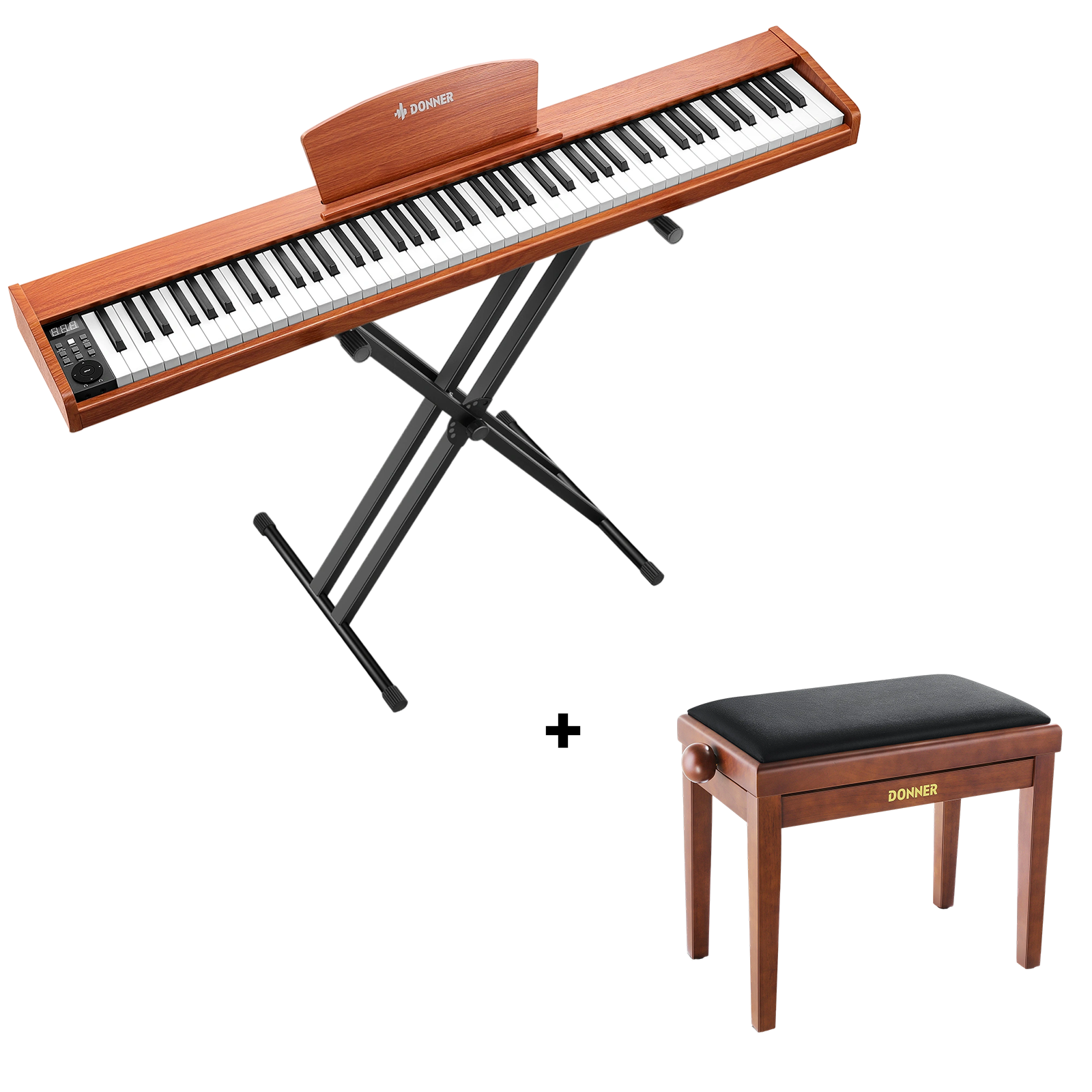 Donner DEP-1S Tastatur im Holzstil Digitalpiano-Naturholzfarbe【Neue Version】##