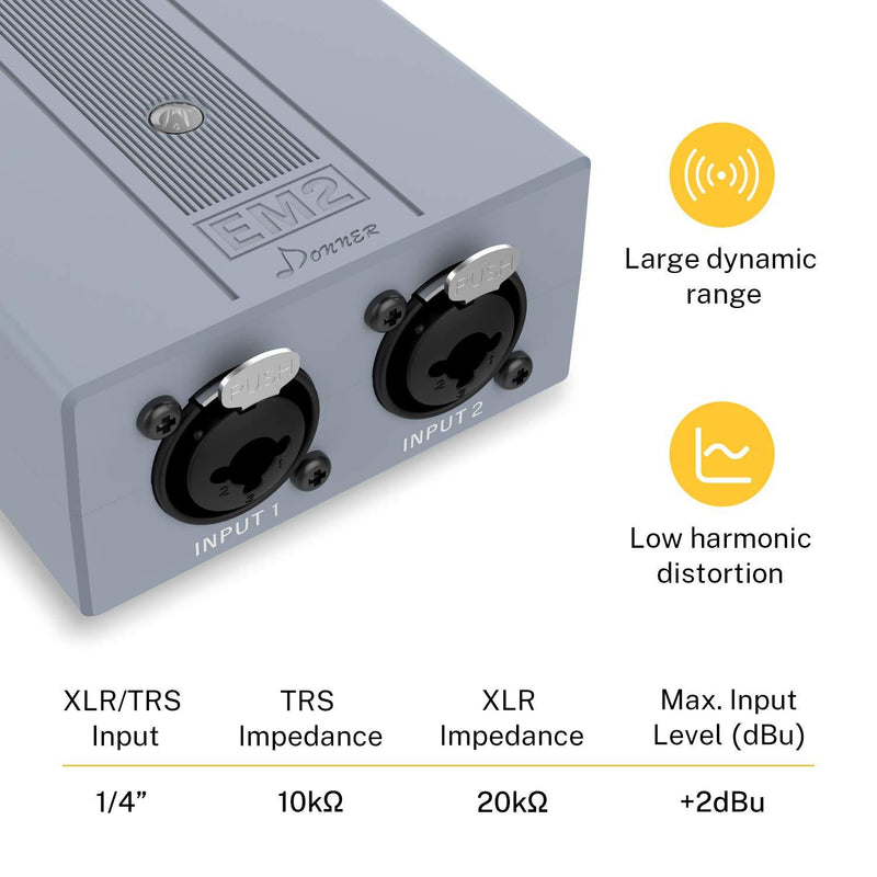 Donner Wiederaufladbarer tragbarer persönlicher In-Ear-Monitorverstärker Analoger Kopfhörerverstärker