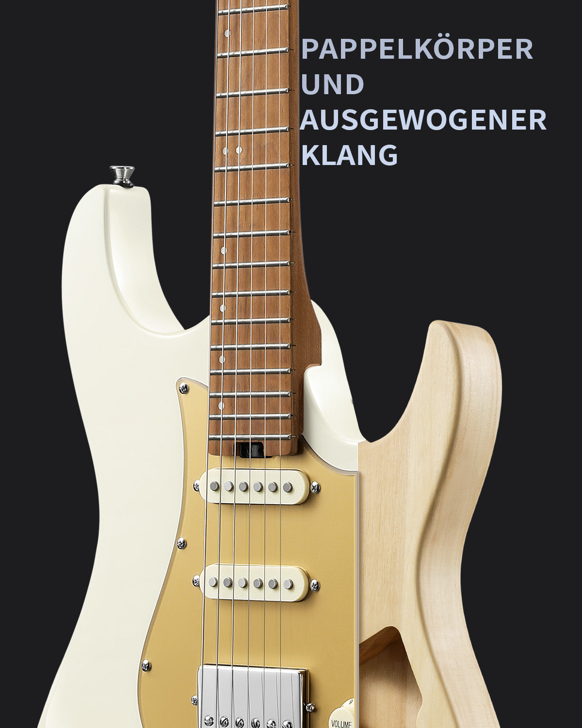 DONNER DST-550 Gradient Gitarre-Weiß##