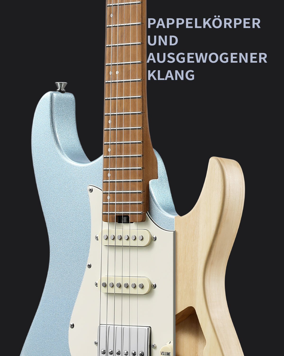 DONNER DST-550 Gradient Gitarre-Blau##
