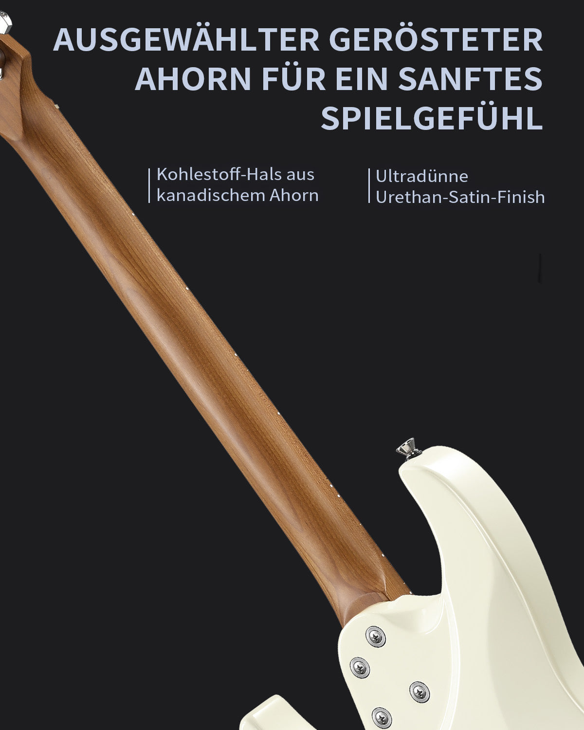 DONNER DST-550 Gradient Gitarre-Weiß##