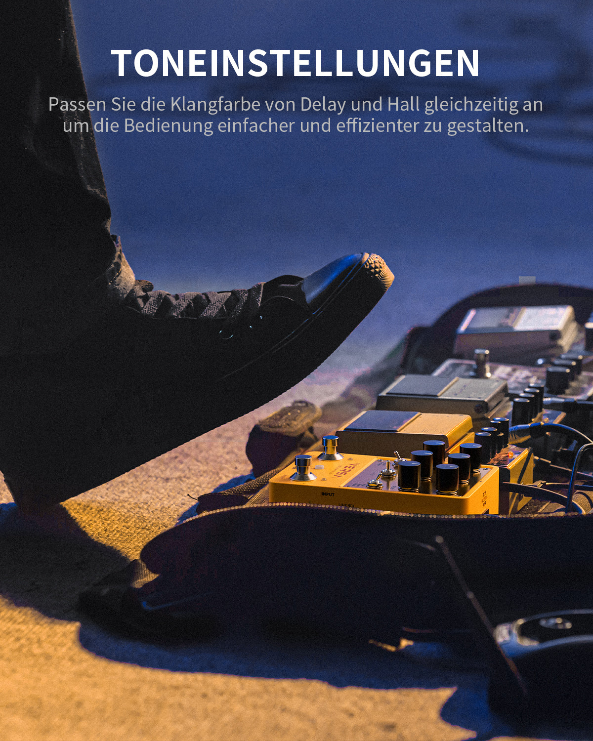 Donner Yellow Fall II Nachhall & Verzögerung Live Effektpedal