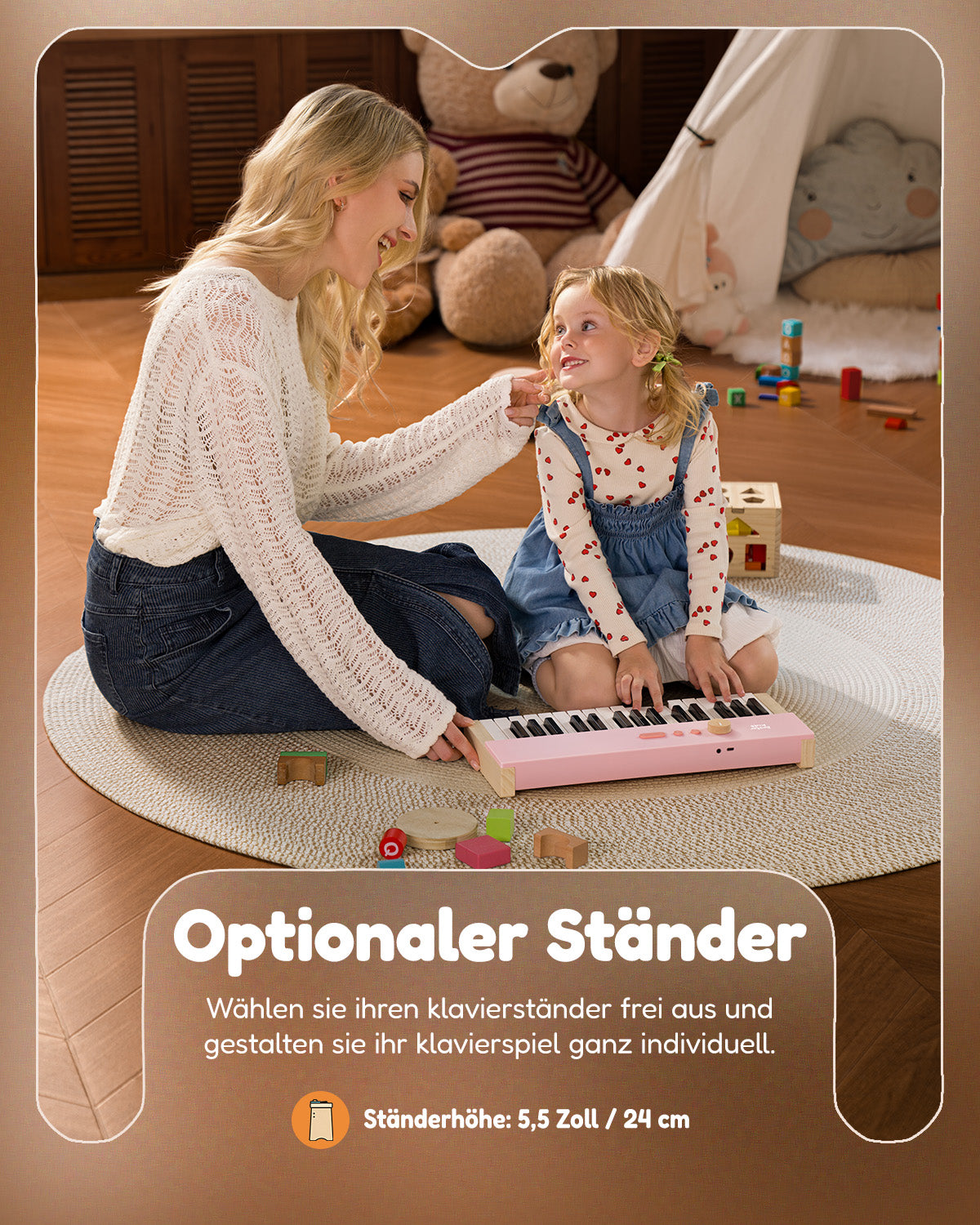 Eastar KIDO V-10 Mini-Digitalkeyboard mit 32 Tasten-Hellrosa##