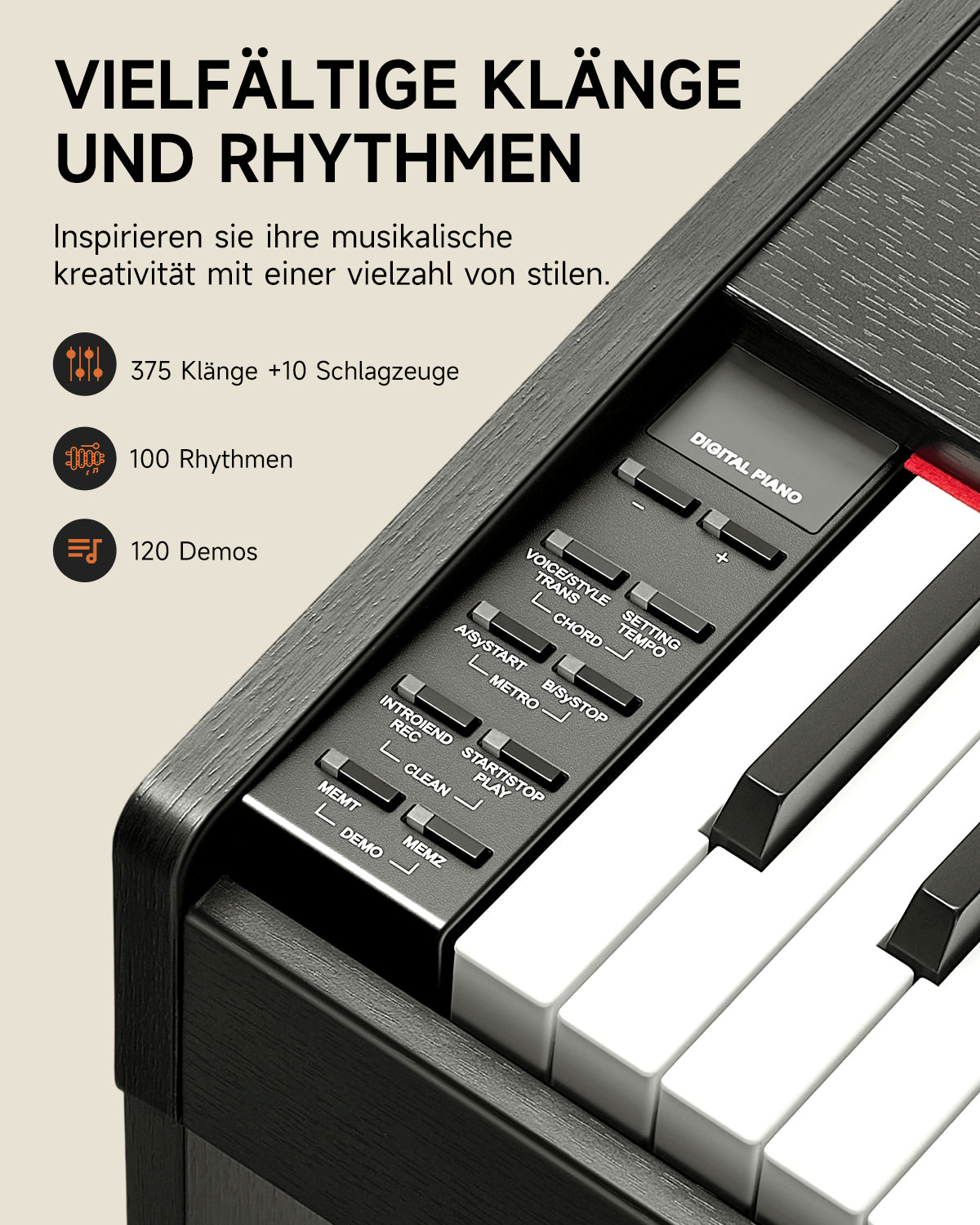 Donner DDP-50 88 Tasten Gewichtetes Digitalpiano