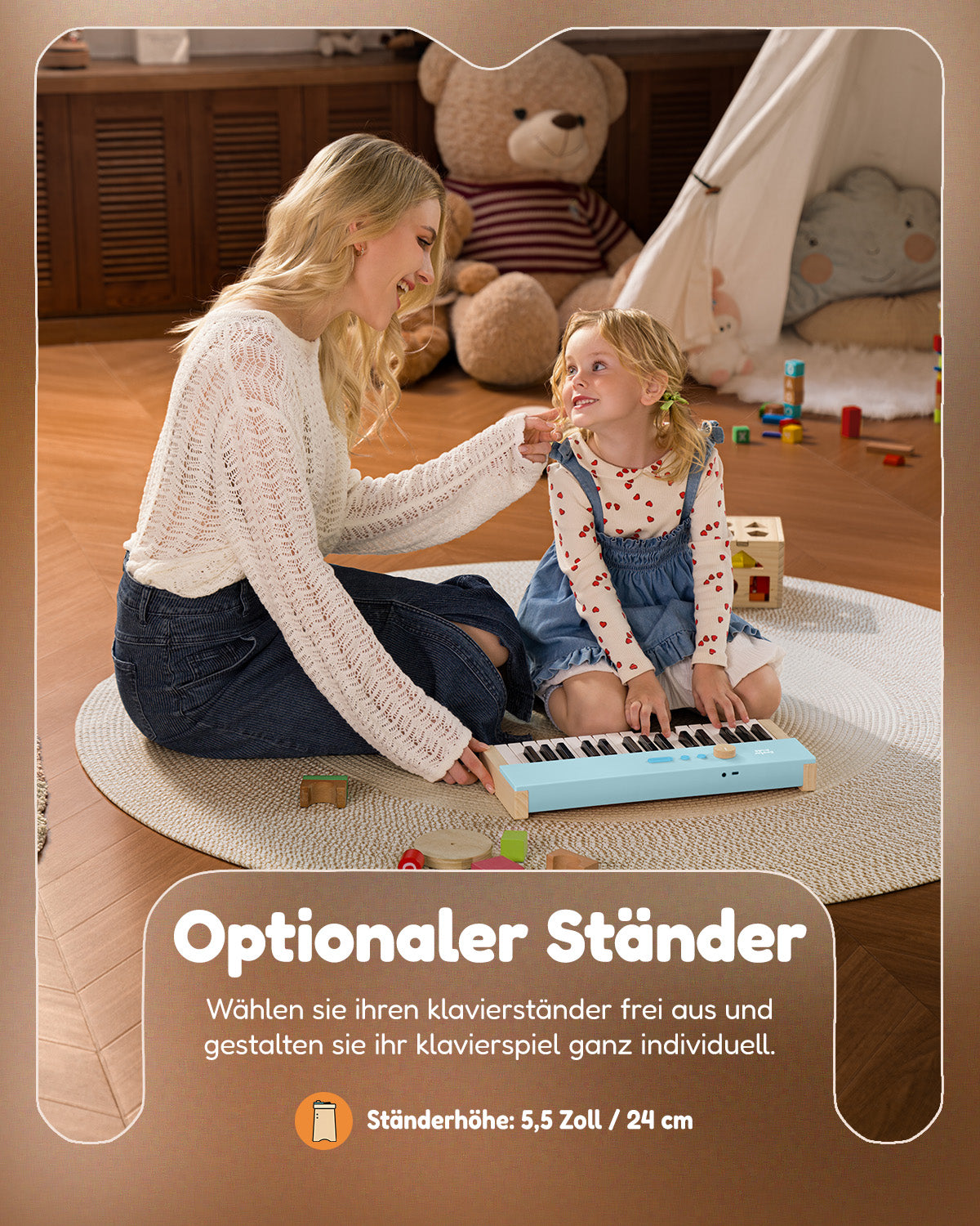 Eastar KIDO V-10 Mini-Digitalkeyboard mit 32 Tasten-Hellblau##