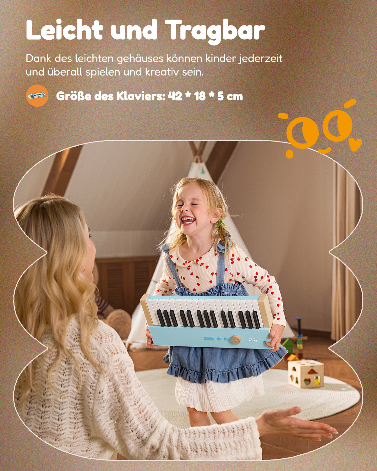 Eastar KIDO V-10 Mini-Digitalkeyboard mit 32 Tasten-Hellblau##