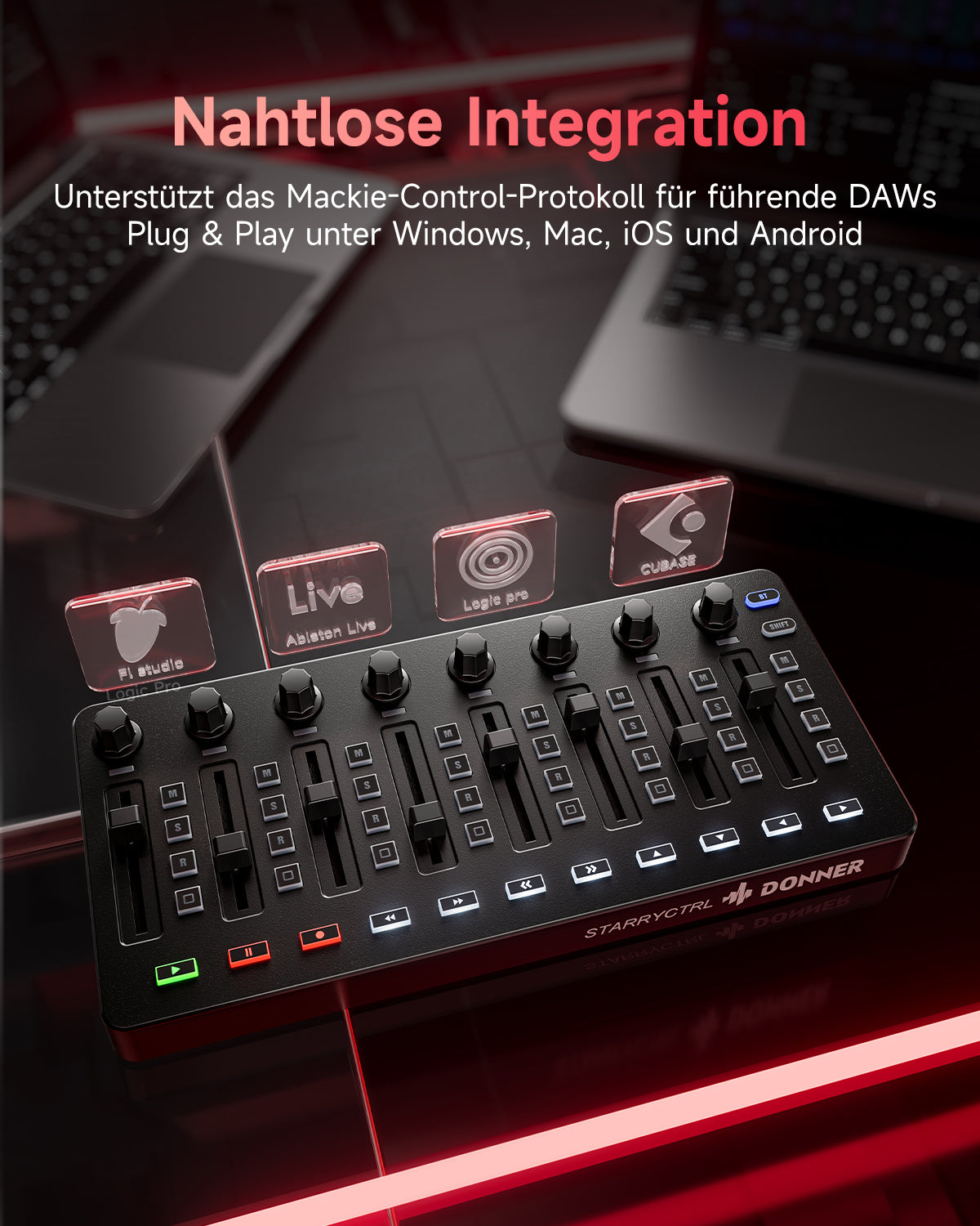 Donner Starrycrtl MIDI-Controller Schwarz