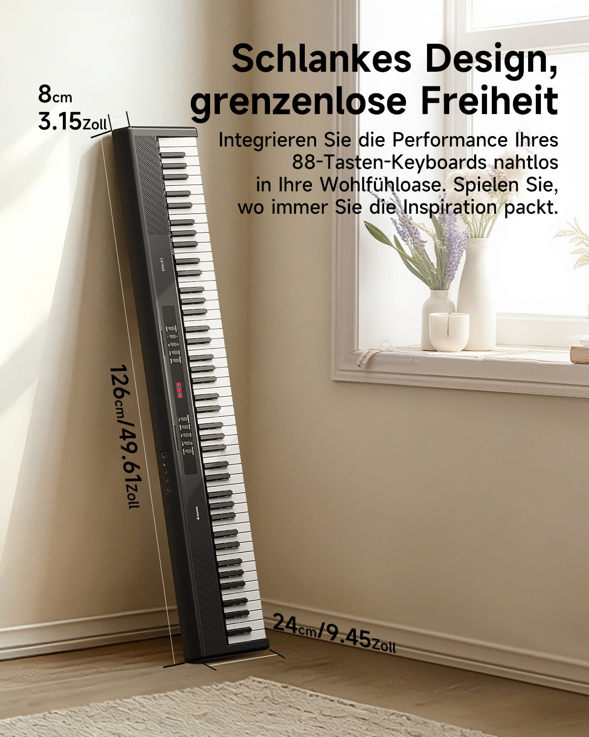 Donner DEP-07 Tragbares Digitalpiano mit 88 halbgewichteten Tasten