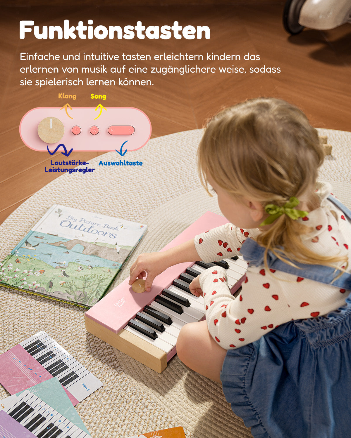 Eastar KIDO V-10 Mini-Digitalkeyboard mit 32 Tasten-Hellrosa##