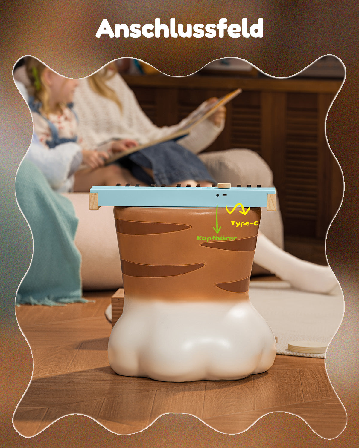 Eastar KIDO V-10 Mini-Digitalkeyboard mit 32 Tasten-Hellblau##