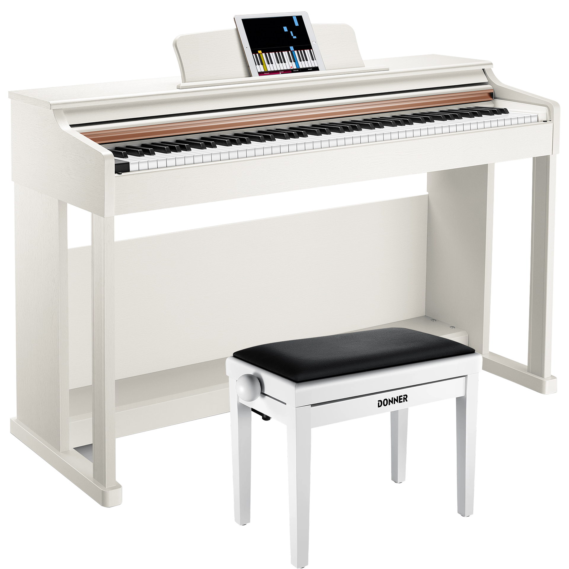Donner DDP-100 Gewichtetes Digital Piano-Weiß##