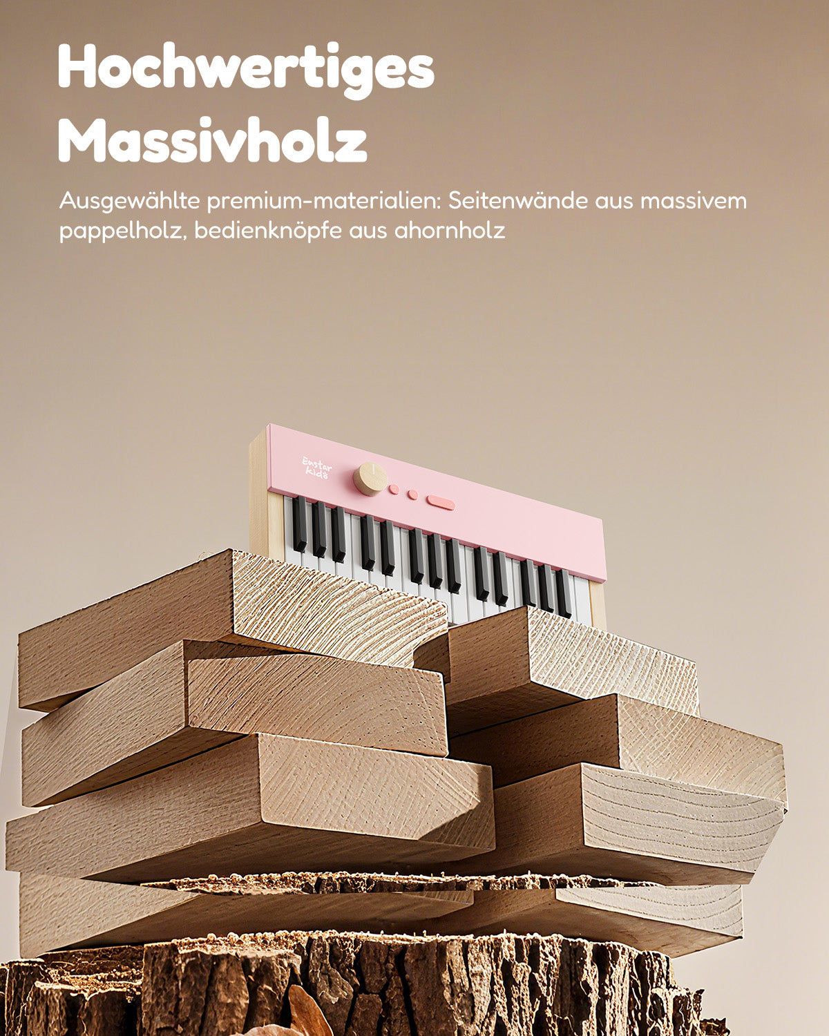 Eastar KIDO V-10 Mini-Digitalkeyboard mit 32 Tasten-Hellrosa##