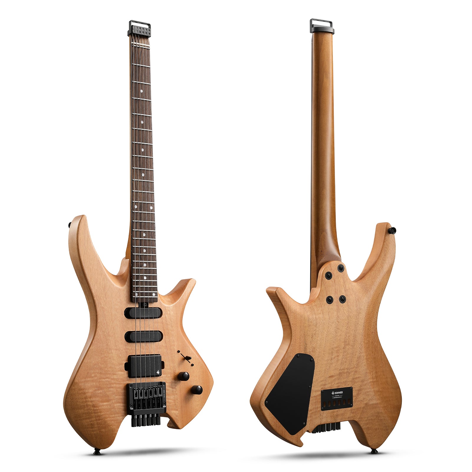 Donner NHL-500 Headless E-Gitarre-Holz Natur##