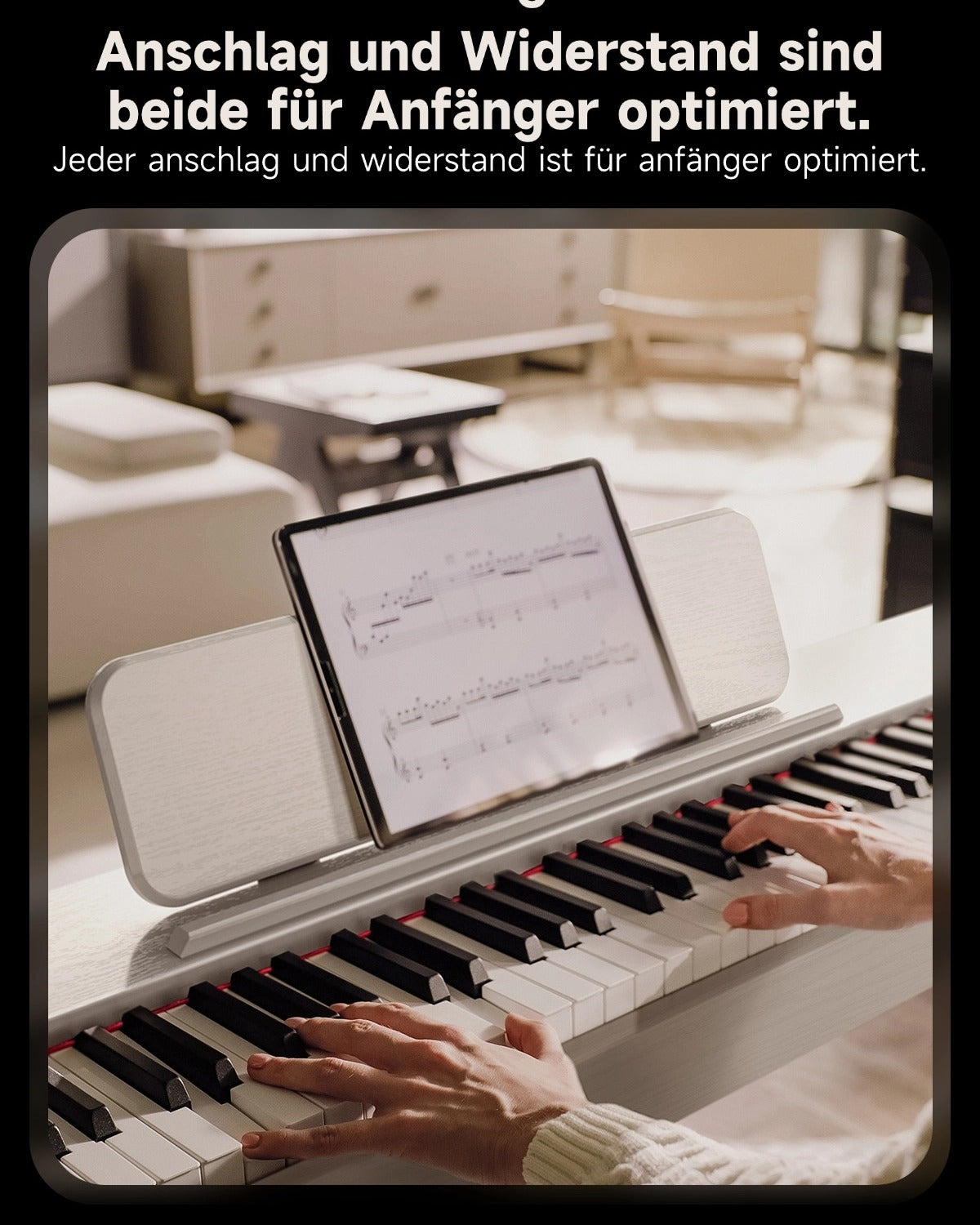 Donner OURA™ S100 88-Tasten-Digitalklavier Heimgebrauch & professionelle Soundqualität-Weiß##