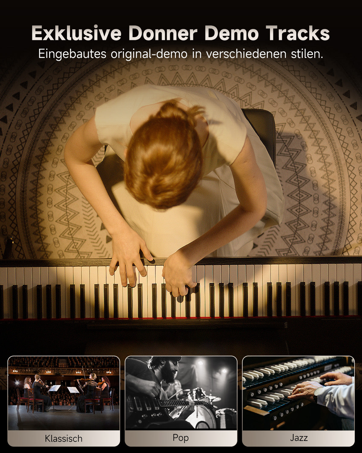 Donner OURA™ S100 Haushalts-Digital Piano-Schwarz##