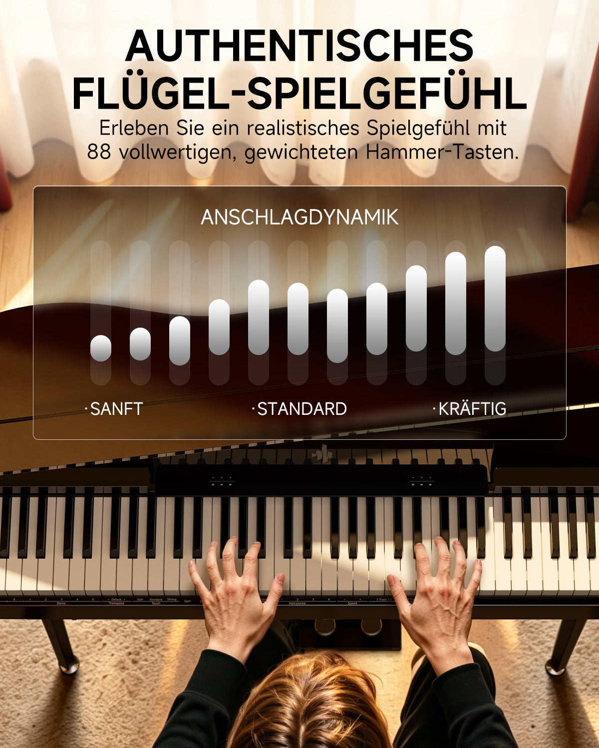 Donner DGP-100 Leichtes Digitalpiano im Flügel-Design