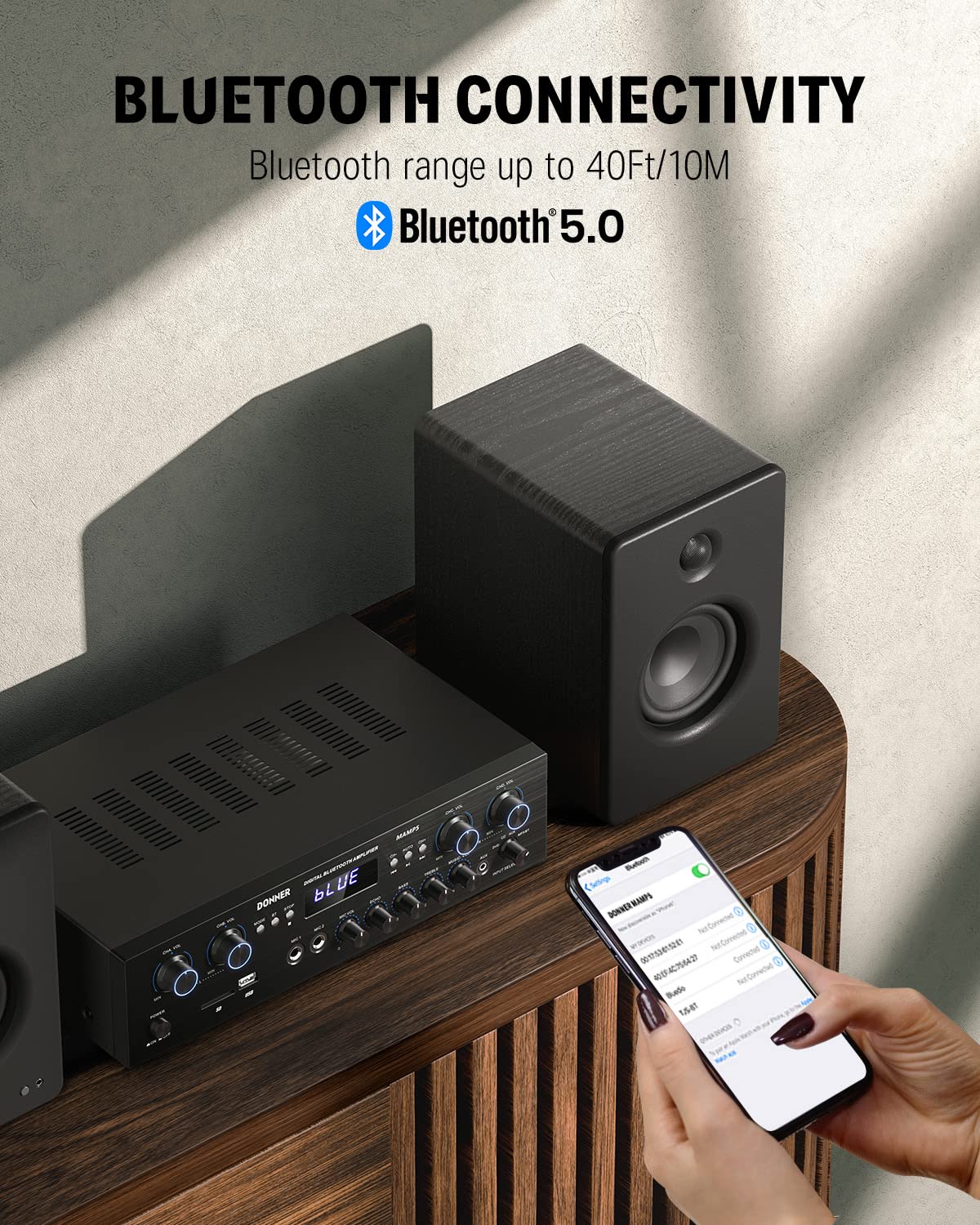 Donner MAMP5 Audio Leistungsverstärker Bluetooth 440W Wireless Desktop Audio Verstärker