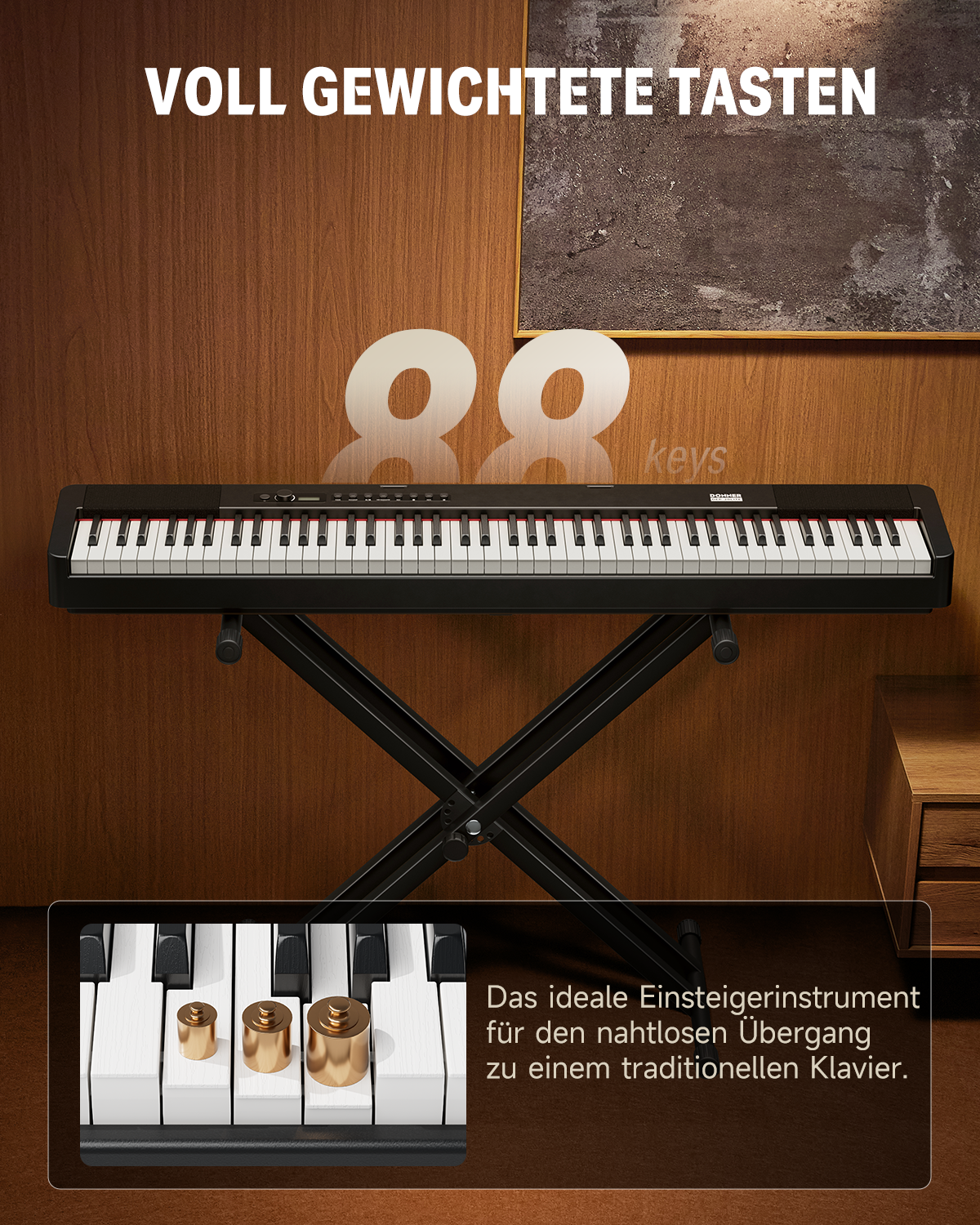Donner DEP-20 Lite Digitalpiano (Doppel-X-Ständer)