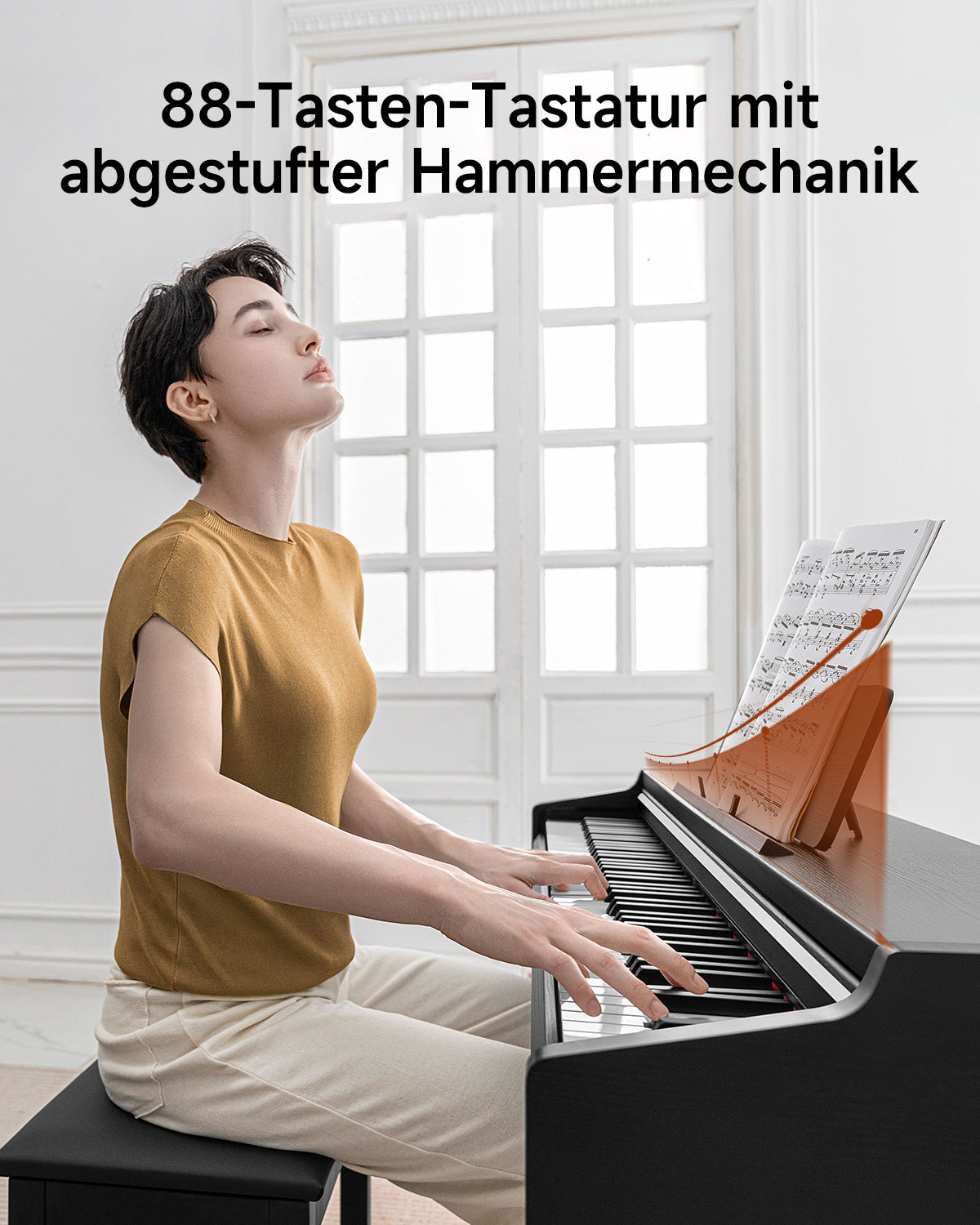 Donner DDP-200 PRO Digital Piano mit Touchscreen-Schwarz##