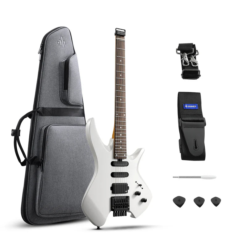 Donner NHL-500 Headless E-Gitarre-Weiß##