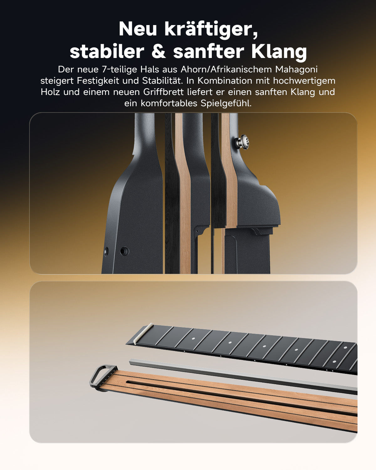 Donner HUSH™ I Ultraleicht Unterwegs Reisegitarre