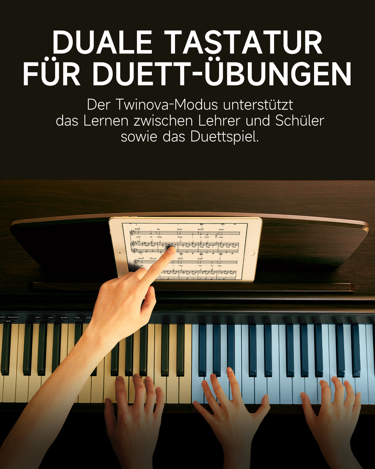 Donner DDP-300 Digitalpiano für Zuhause mit halbgewichteten Tasten (Upgrade-Version)